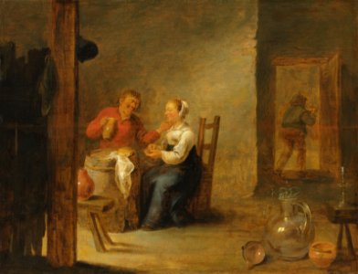 David teniers the younger A tavern scene. Free illustration for personal and commercial use.