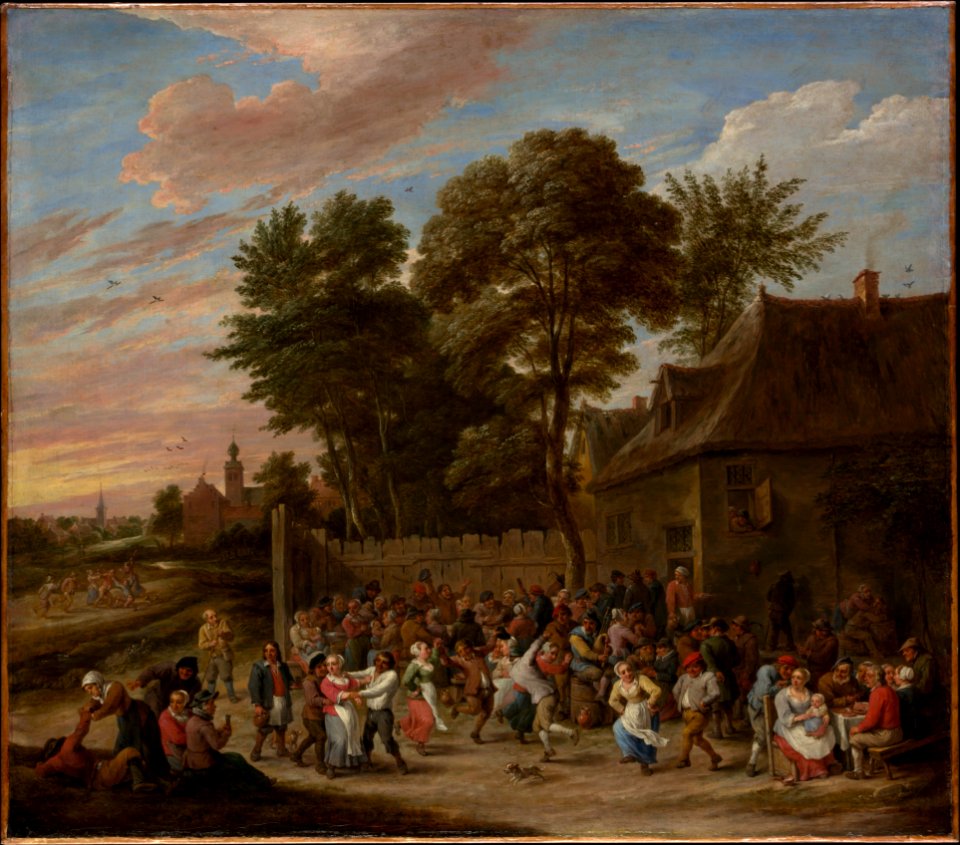 David Teniers the Younger - Peasants Dancing and Feasting DP120379