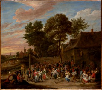 David Teniers the Younger - Peasants Dancing and Feasting DP120379