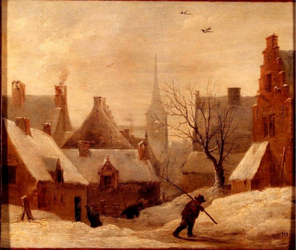 David Teniers the Younger - Village in Snow
