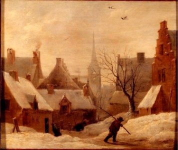 David Teniers the Younger - Village in Snow