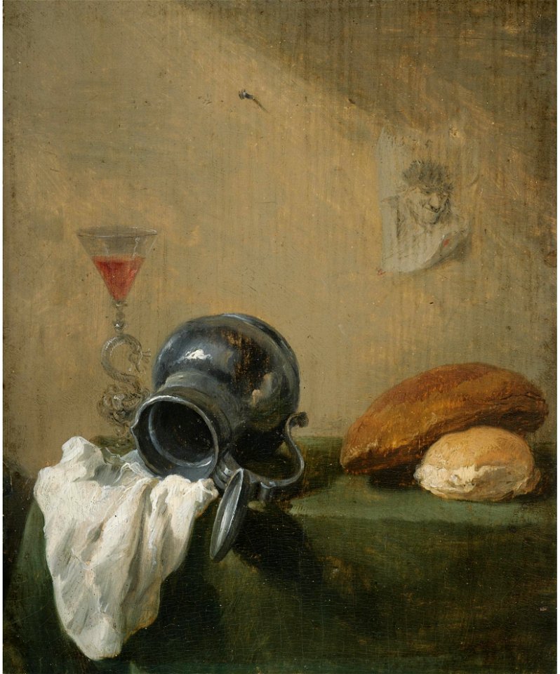 David Teniers the Younger - Still-life with overturned jug