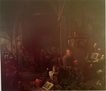 David Teniers the Younger - The Alchemist in his Laboratory