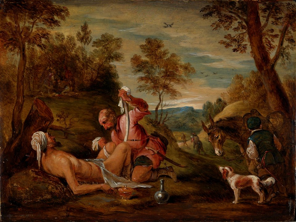 David Teniers the Younger, Studio of (after Francesco Bassano) - The Good Samaritan - 1650-1656