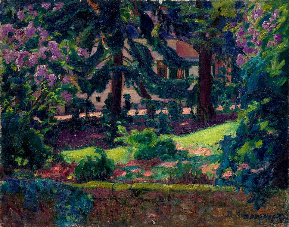David Widhopff - Landscape with Blooming Lilac