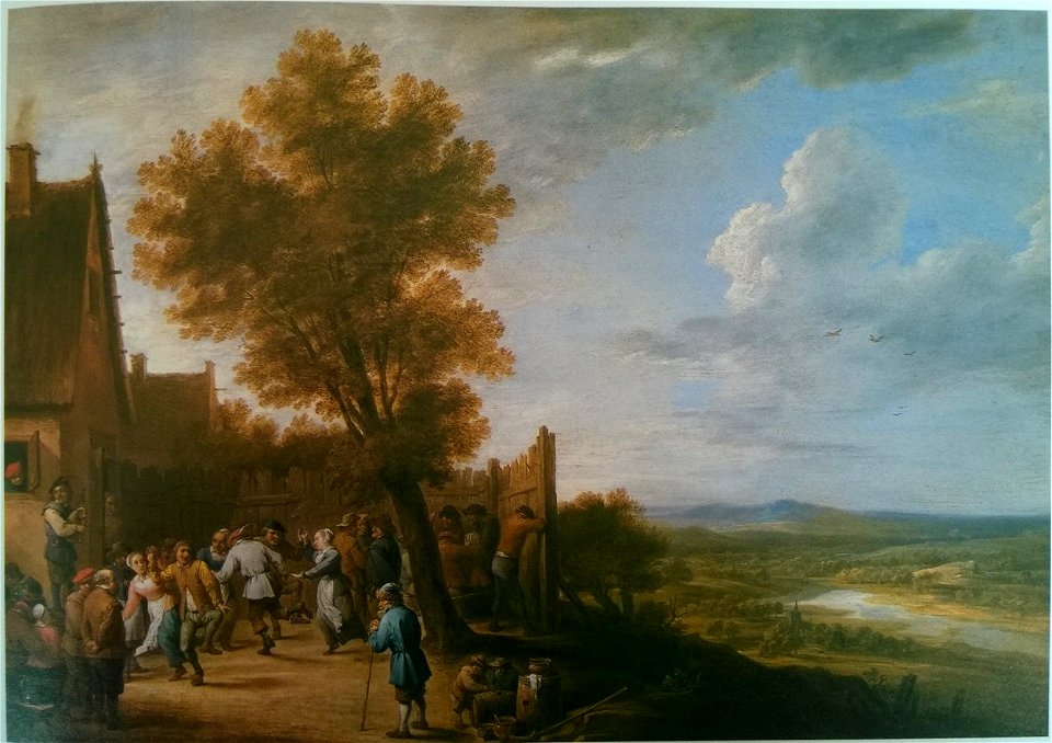 David Teniers the Younger - Village Dance overlooking a River