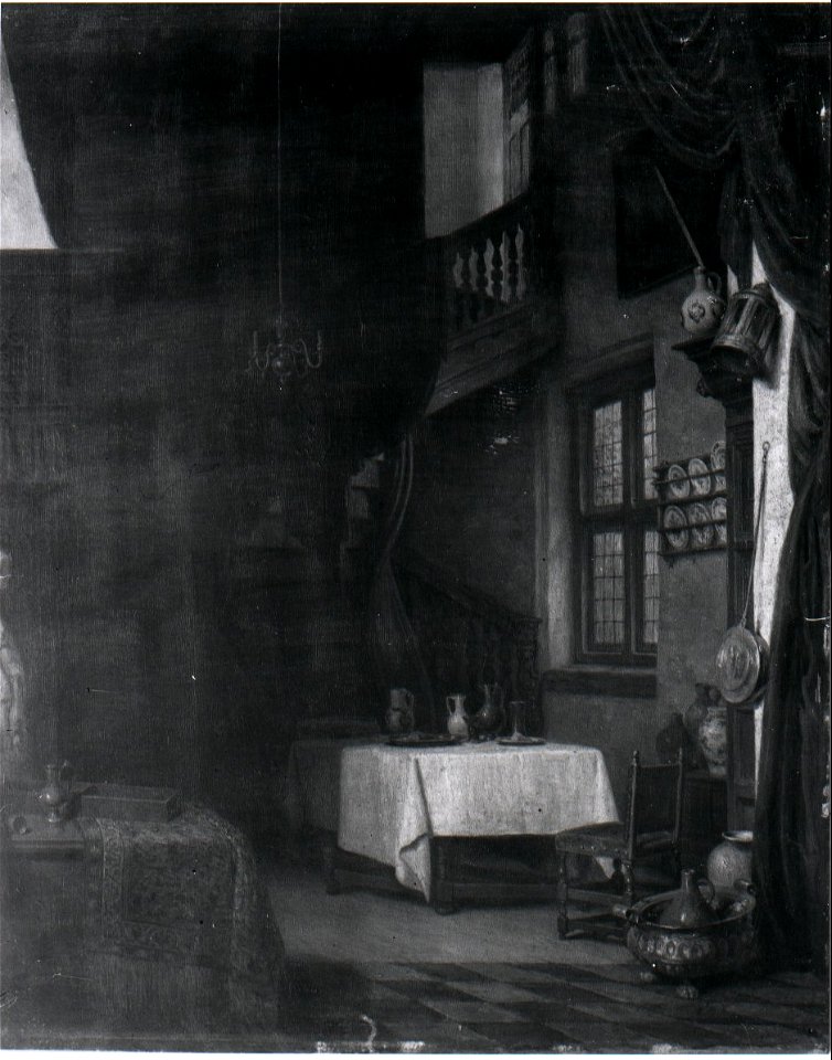 David van der (III) Kellen - Taverne uit de XVIIe eeuw. Herinnering aan de Internationale Koloniale en Uitvoerhandel tentoonstelling, Amsterdam 1883 - SA 21954 - Amsterdam Museum