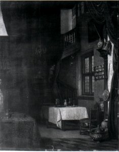 David van der (III) Kellen - Taverne uit de XVIIe eeuw. Herinnering aan de Internationale Koloniale en Uitvoerhandel tentoonstelling, Amsterdam 1883 - SA 21954 - Amsterdam Museum
