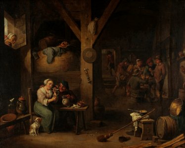 David Teniers, o Jovem - Interior de taverna 2. Free illustration for personal and commercial use.