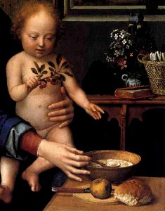 David Virgin and Child with the Milk Soup detail