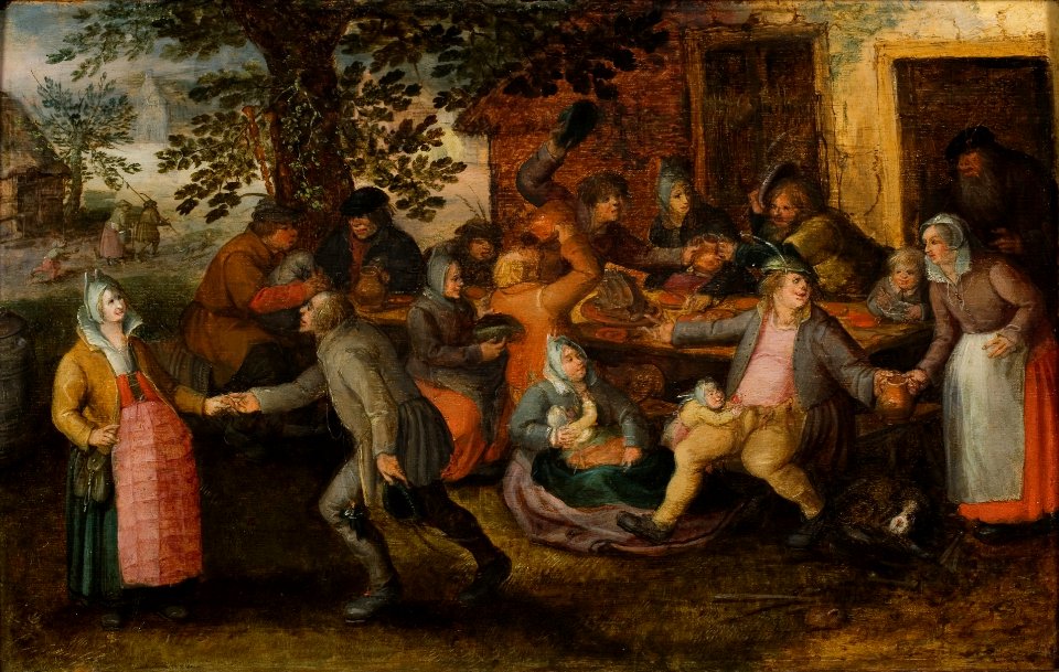 David Vinckboons - Boerengezelschap voor een herberg - BR0001 (R441) - Rijksmuseum Twenthe