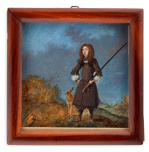 David von Krafft - Hunter (Karl XI^) with his dog - S 334 - Finnish National Gallery