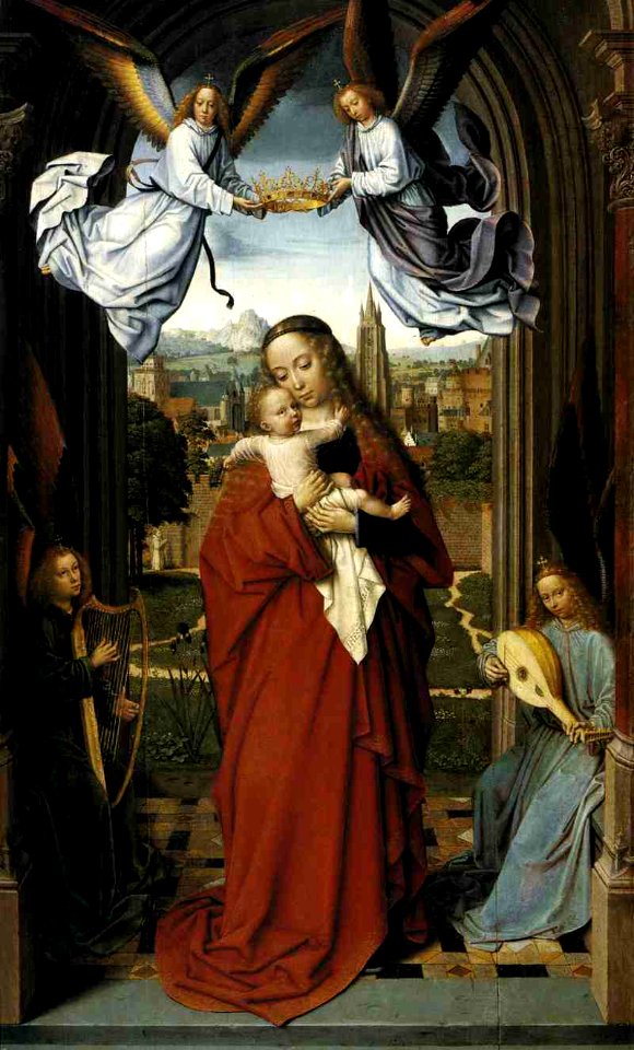 David Virgin and Child with Four Angels