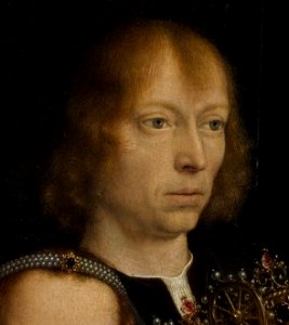 Gerard David selfportrait in The Virgin among the Virgins