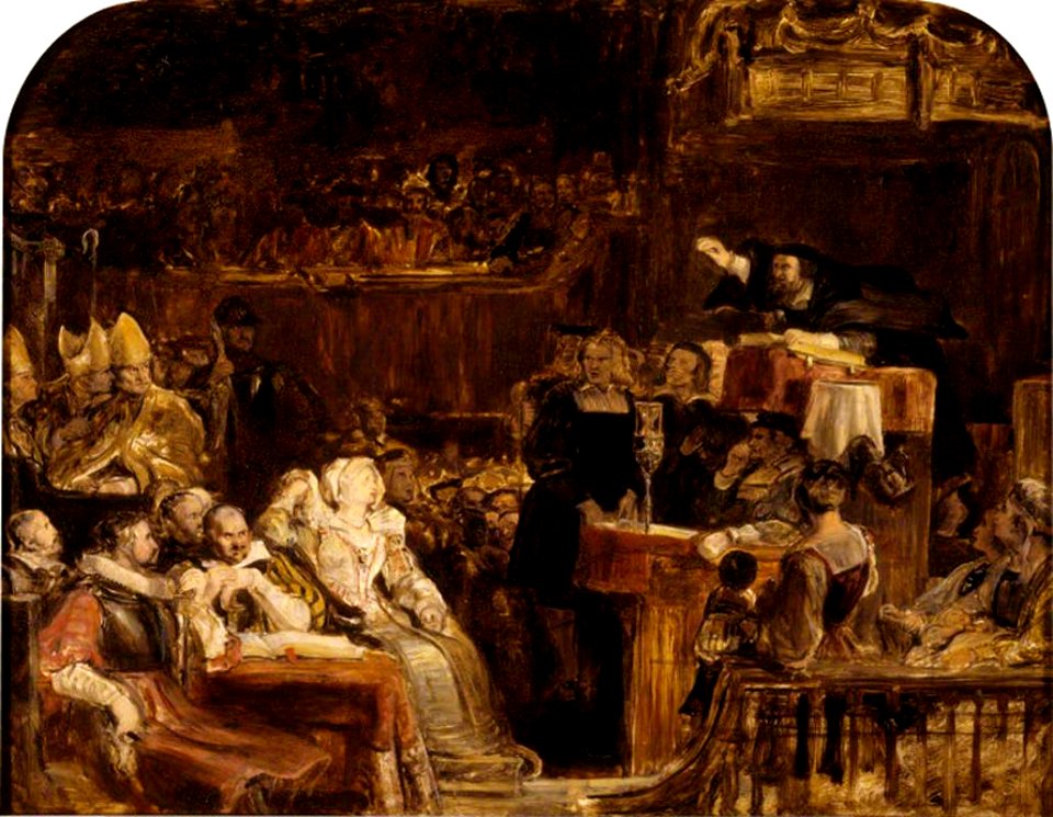 David Wilkie (1785-1841) - John Knox Preaching before the Lords of the Congregation, 10 June 1559 - 486166 - National Trust