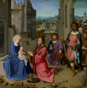 Gerard David - Adoration of the Kings (National Gallery, London). Free illustration for personal and commercial use.