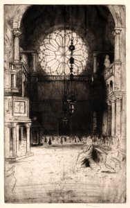 David Young Cameron (British, 1865-1945) - St. Mark's No. 2 (Venice) - Interior - 1941.640 - Cleveland Museum of Art