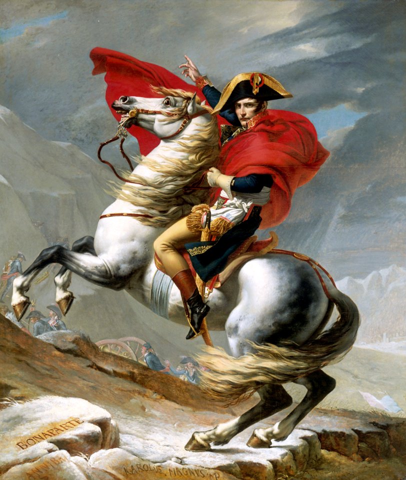 Jacques Louis David - Bonaparte franchissant le Grand Saint-Bernard, 20 mai 1800 - Google Art ProjectFXD