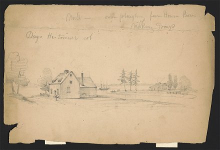 Days historical col. Mill - men ploughing farm house barn - milking group. LCCN2016648694