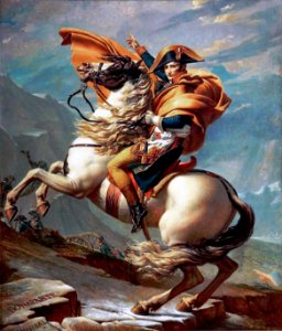 David - Napoleon crossing the Alps - Malmaison1. Free illustration for personal and commercial use.