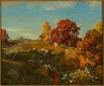 Charles Harold Davis - Full-Tide of Autumn - 27.200 - Rhode Island School of Design Museum. Free illustration for personal and commercial use.