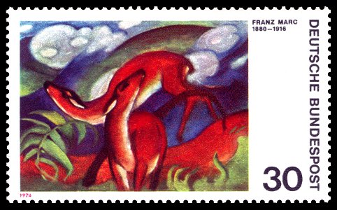 DBP 1974 798 Franz Marc, Die roten Rehe