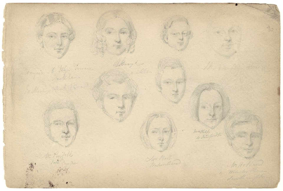 Dayner; W. Penfold; Mrs Bell; Mrs Kelly and six unknown sitters by William Egley