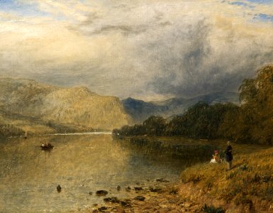 Henry Dawson - An English Lake. Free illustration for personal and commercial use.
