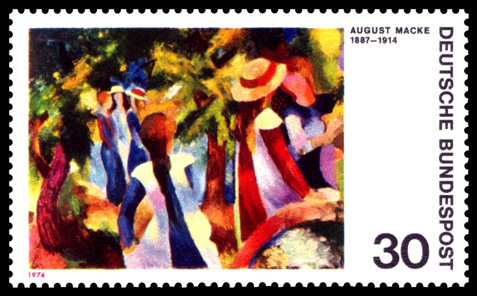 DBP 1974 816 August Macke, Mädchen unter Bäumen