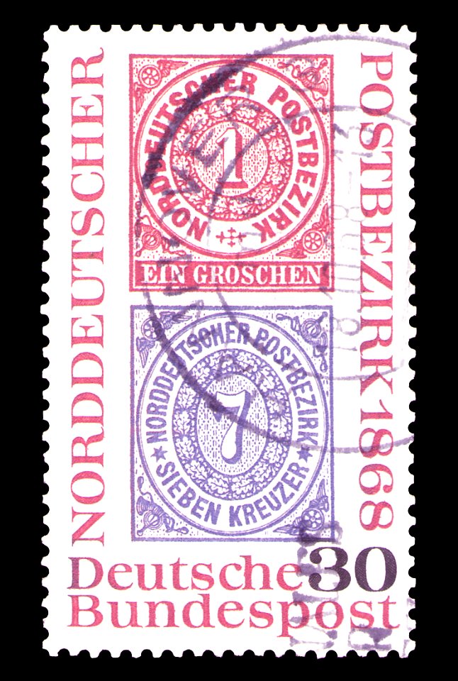 DBP 100 Jahre Norddeutscher Postbezirk 30 Pfennig 1965
