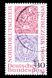 DBP 100 Jahre Norddeutscher Postbezirk 30 Pfennig 1965