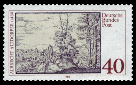 DBP 1980 1067 Albrecht Altdorfer Landschaft mit den zwei Fichten
