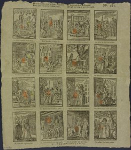 De afbeeldsels, hier in prent vertoond Doen zien dat mode in alles woont-Catchpenny print-Borms 0870
