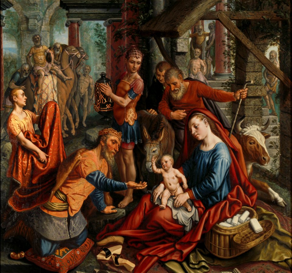 De aanbidding van de koningen Rijksmuseum SK-C-1458