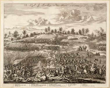 De slagh bij Turnhout in den jaere MDXCVII - 1597 (Jan Luyken, 1681)