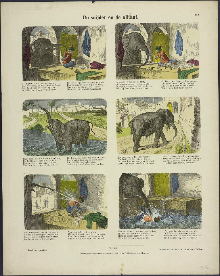 De snijder en de olifant-Catchpenny print-Borms 0092