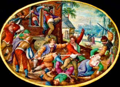 De Spaanse Furie Hans Bol 1590, 8,5 x 11,5 cm (Hof van Busleyden) (cropped)