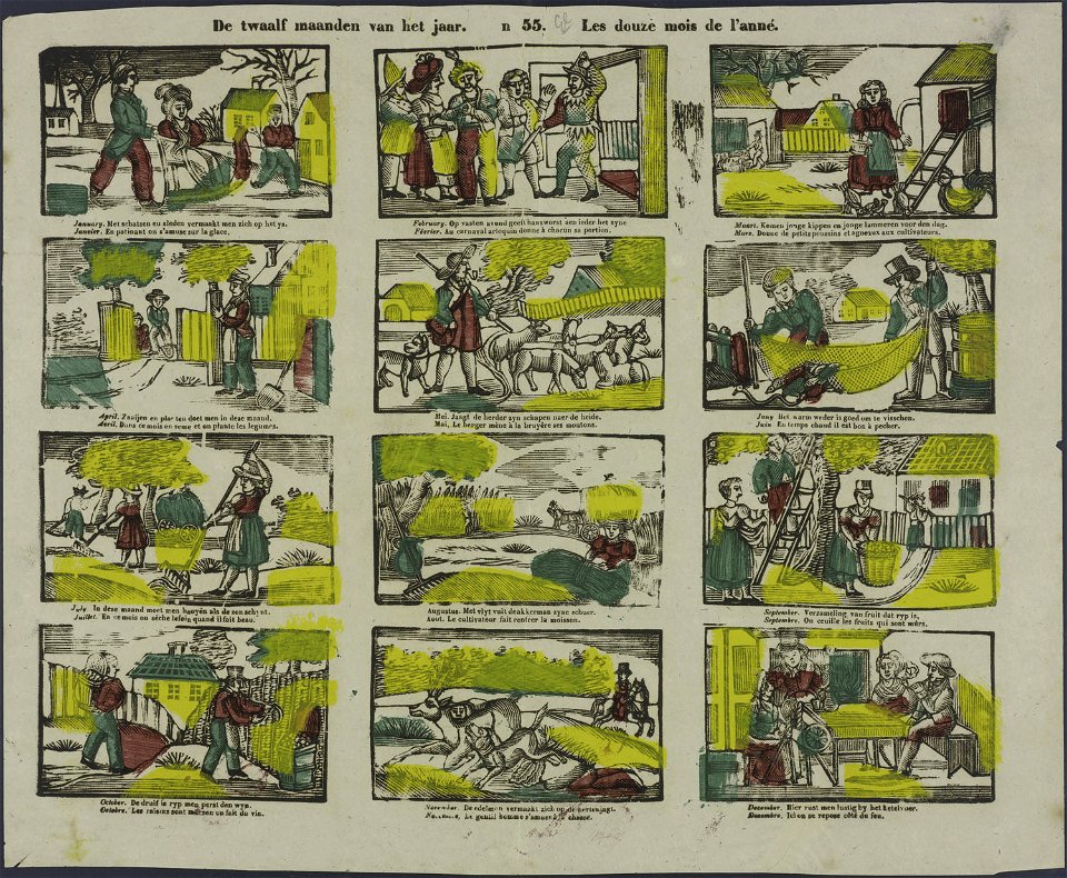De twaalf maanden van het jaar-Catchpenny print-Borms 0581
