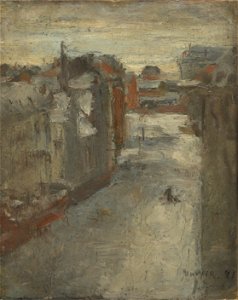 De Van Iseghemlaan onder de sneeuw, James Ensor, Mu.ZEE Oostende, SM000864