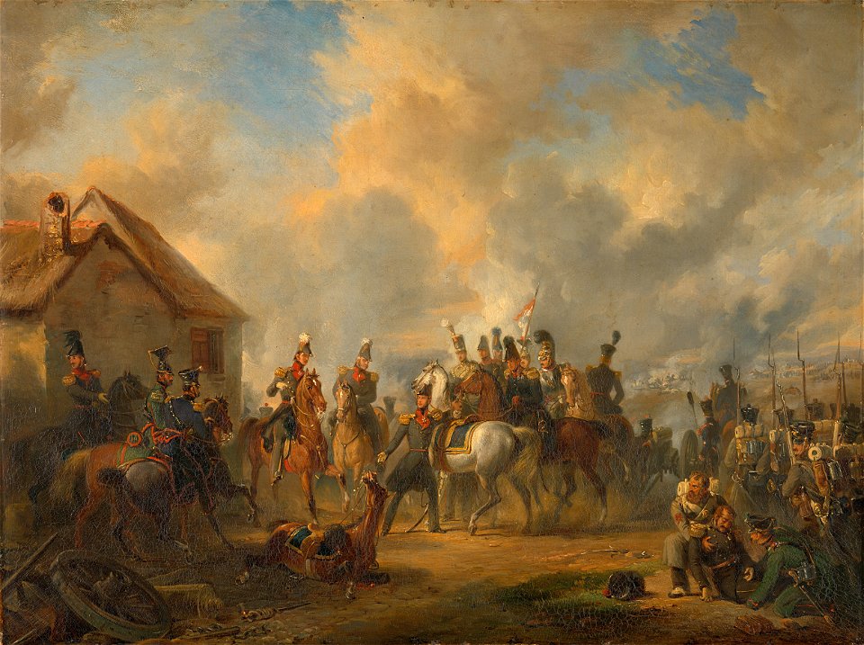 De Slag bij Bautersem, gedurende de Tiendaagse Veldtocht Rijksmuseum SK-A-3913