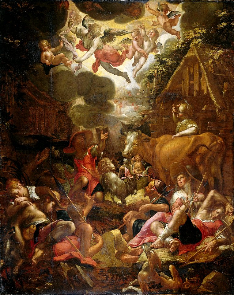 De verkondiging aan de herders Rijksmuseum SK-A-1843