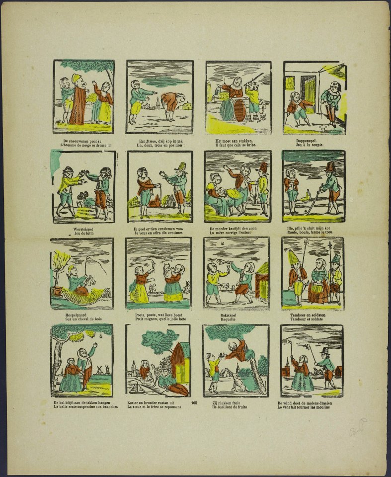 De sneeuwman pronkt-Catchpenny print-Borms 0065