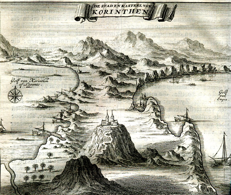 De Stad en Kasteel van Korinthen - Dapper Olfert - 1688