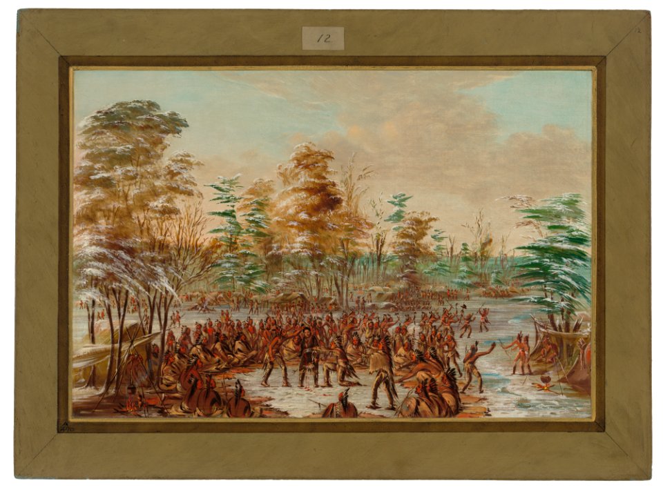 De Tonty Suing for Peace in the Iroquois Village. January 2, 1680 C17068