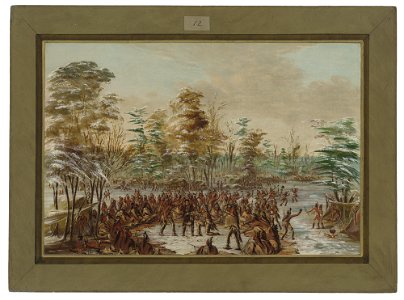 De Tonty Suing for Peace in the Iroquois Village. January 2, 1680 C17068