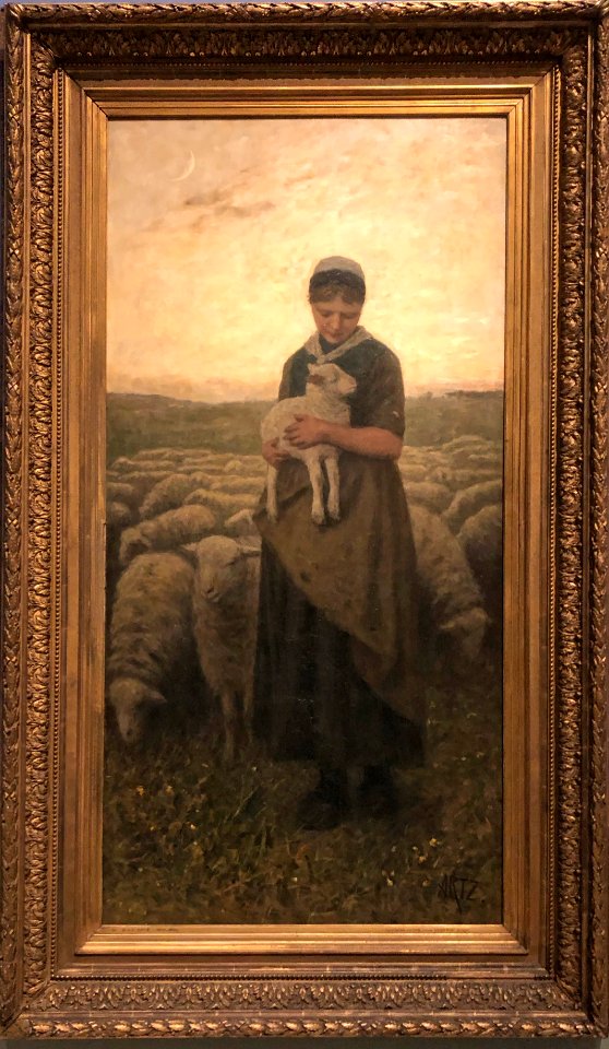 De terugkeer van de kudde1 ca 1865 door David Adolph Constant Artz (1837-1890)