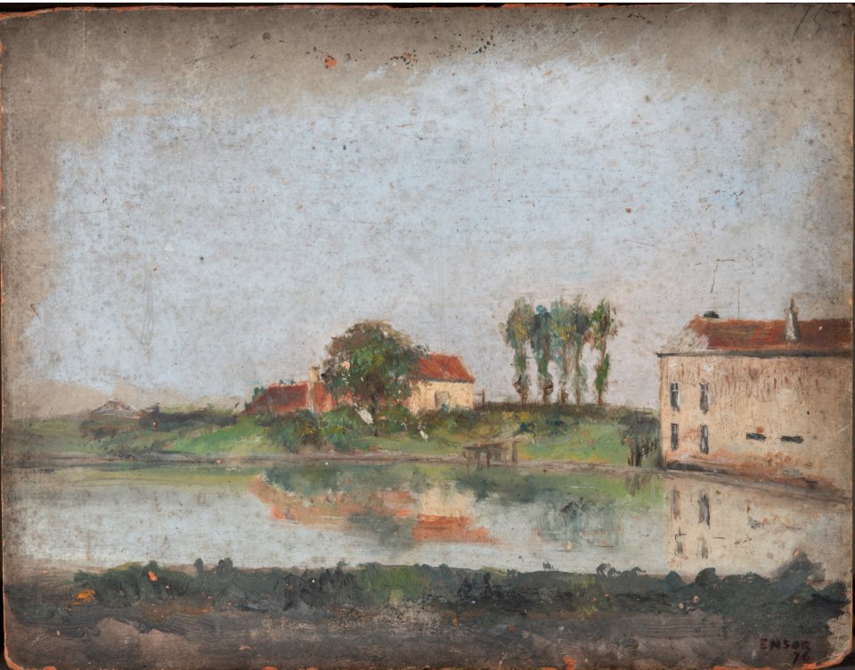 De tuin van café Tivoli te Oostende, James Ensor, Mu.ZEE Oostende, SM002352