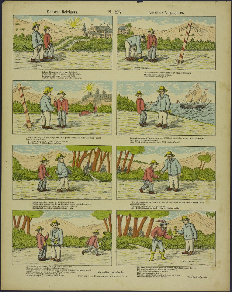 De twee reizigers-Catchpenny print-Borms 0333