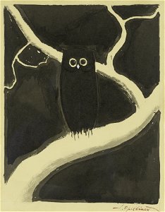 De uil, Léon Spilliaert, Mu.ZEE Oostende, SM000677