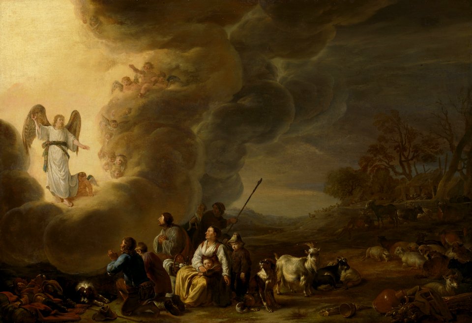 De verkondiging aan de herders Rijksmuseum SK-A-801